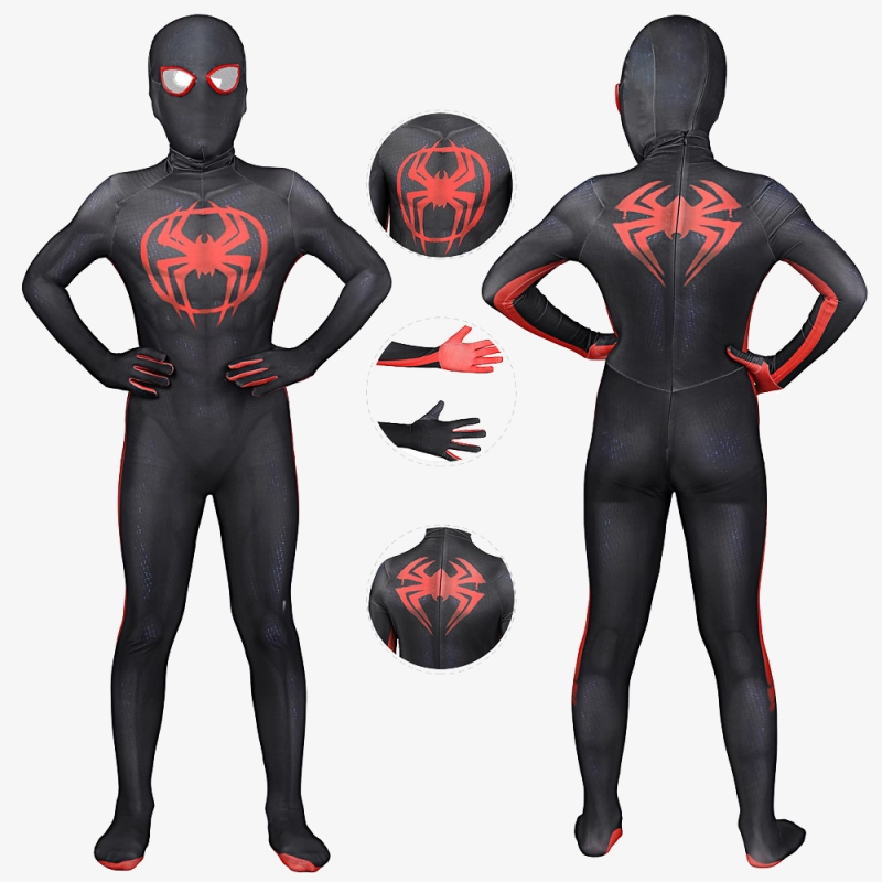 Spider-Man: Across The Spider-Verse Costume Cosplay Suit Kids Miles Morales Unibuy