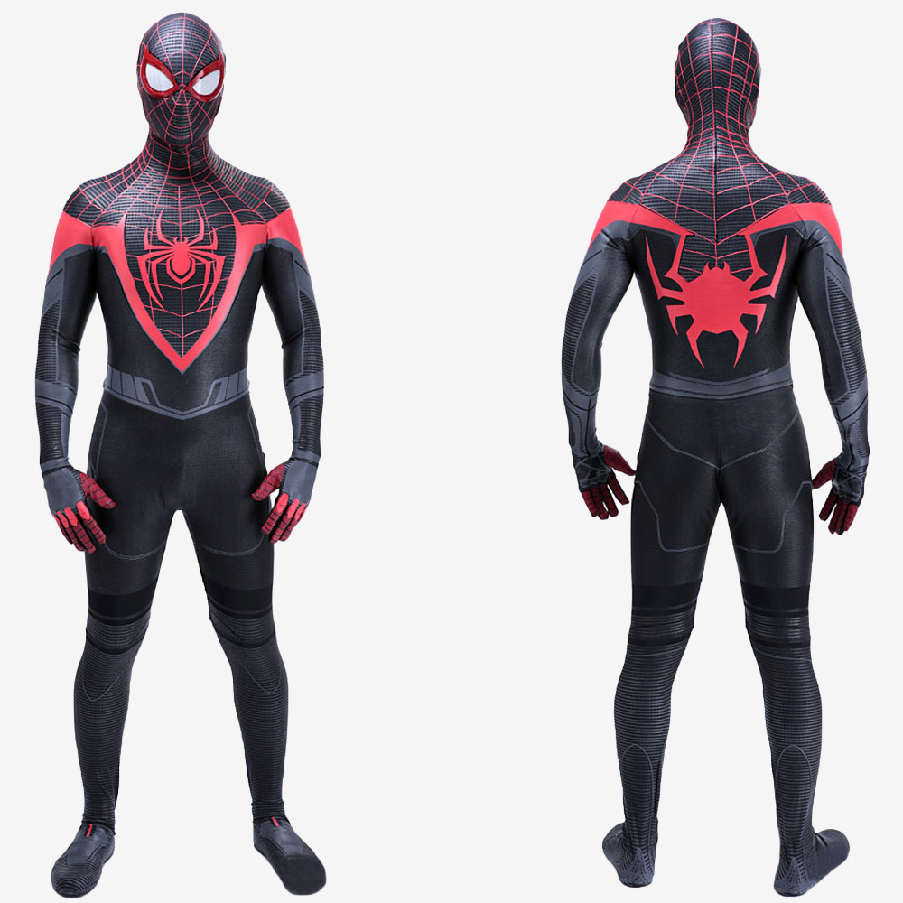 Spider-man PS5 Spider-Man Costume Miles Morales Cosplay Suit Bodysuit ...