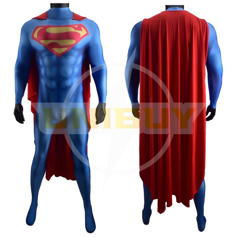 Man of Steel Superman Costume Clark Kent Cosplay Suit Bodysuit For Men Kids Unibuy