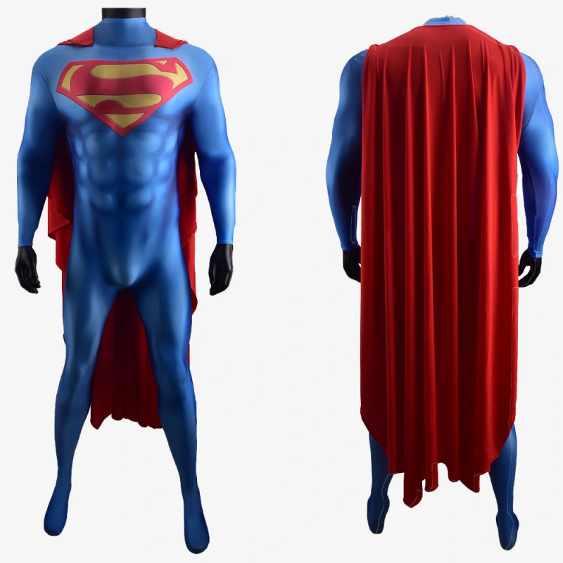 Man of Steel Superman Costume Clark Kent Cosplay Suit Bodysuit For Men Kids Unibuy