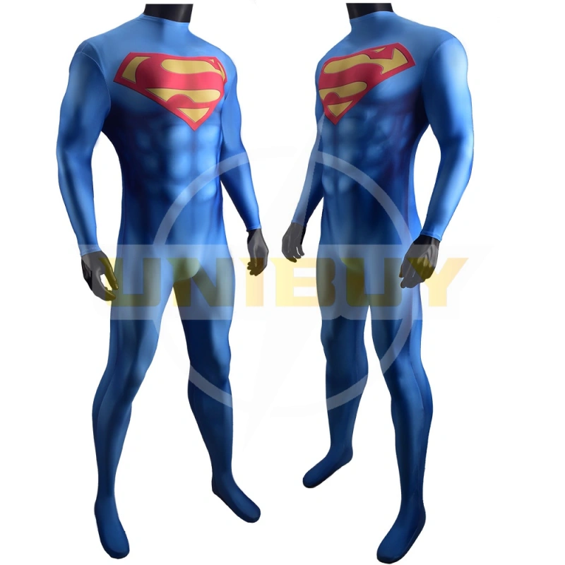 Man of Steel Superman Costume Clark Kent Cosplay Suit Bodysuit For Men Kids Unibuy