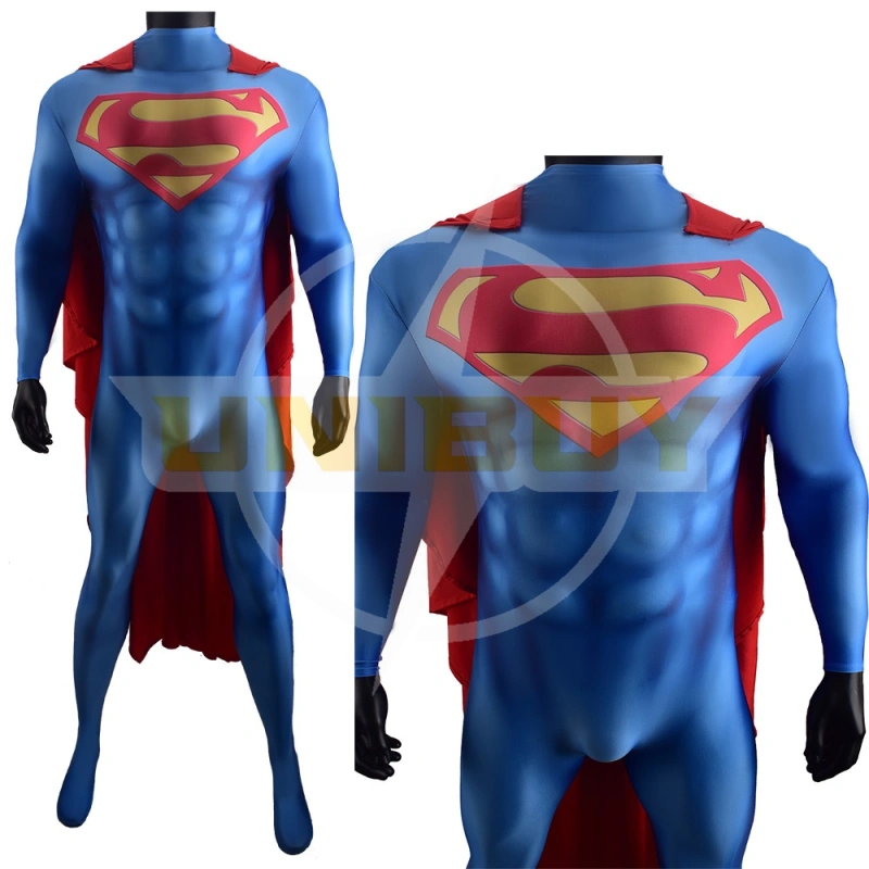 Man of Steel Superman Costume Clark Kent Cosplay Suit Bodysuit For Men Kids Unibuy