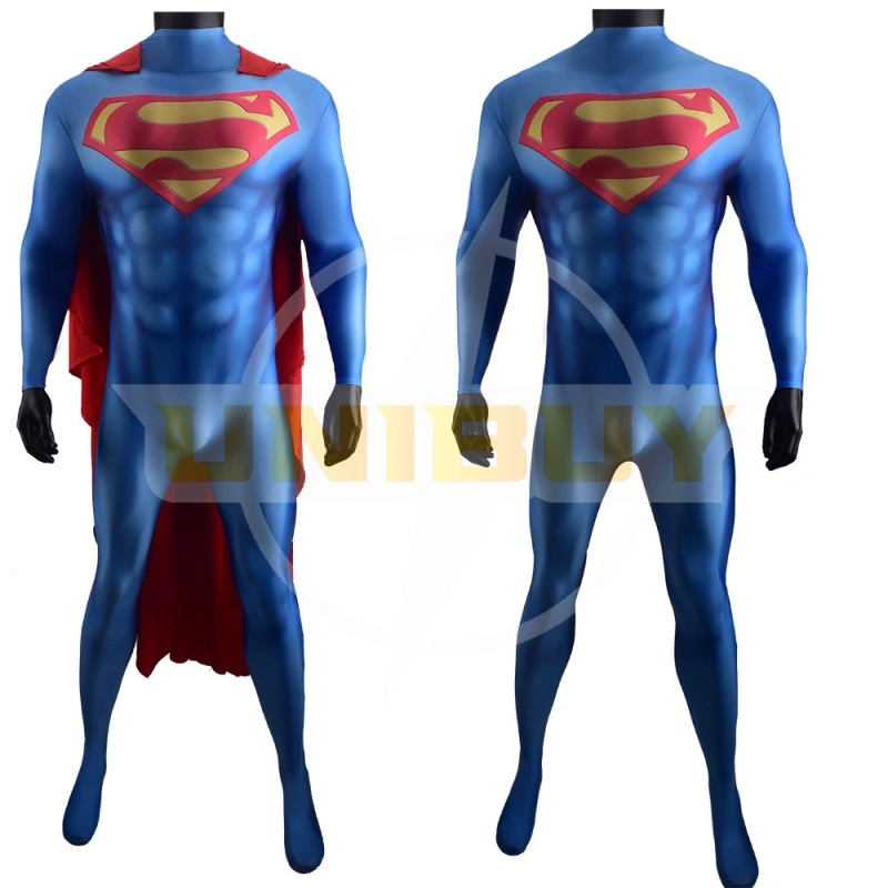 Man of Steel Superman Costume Clark Kent Cosplay Suit Bodysuit For Men Kids Unibuy