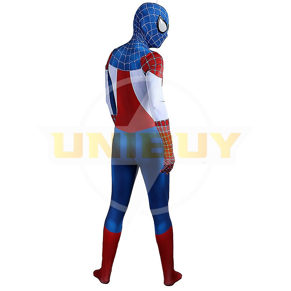 Captain America Spider Man Costume Cosplay Suit Bodysuit For Men Kids Unibuy