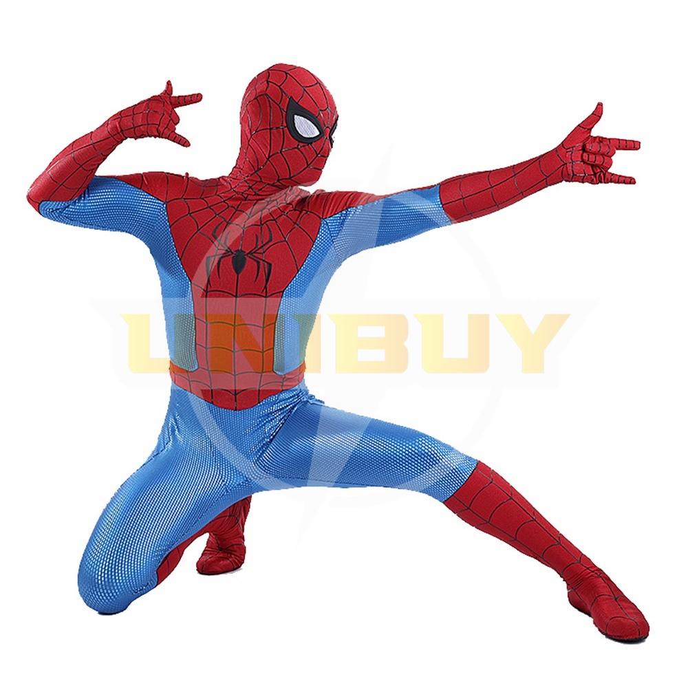 Comic Spider-Man Classics Costume Cosplay Blue Jumpsuit For Kids Adult Unibuy
