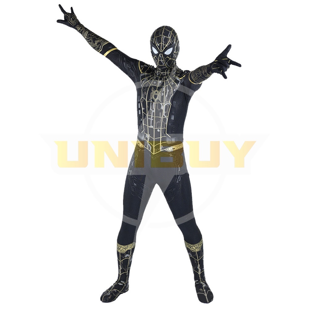 Spider-Man 3 Costume Cosplay Suit Peter Parker Black Jumpsuit For Men Kids Unibuy