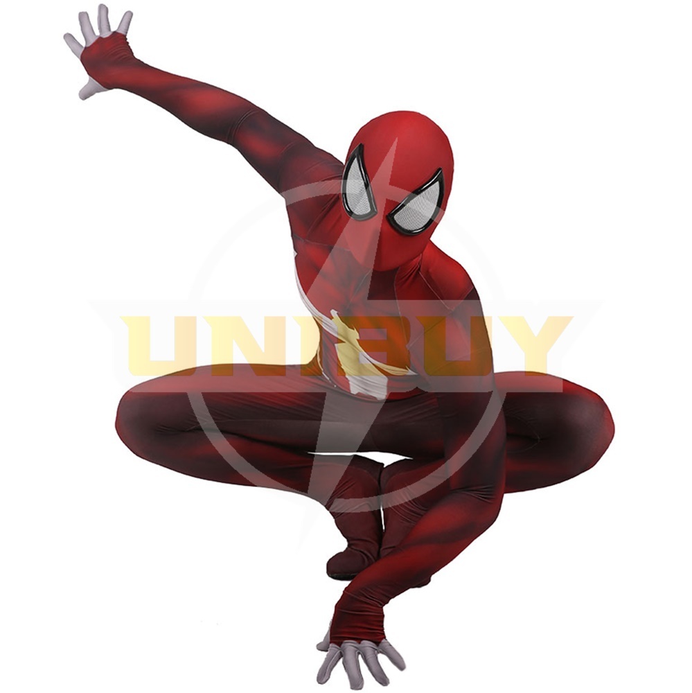 Spider-Man Symbiot Costume Cosplay Suit Venom Red Bodysuit For Men Kids Unibuy
