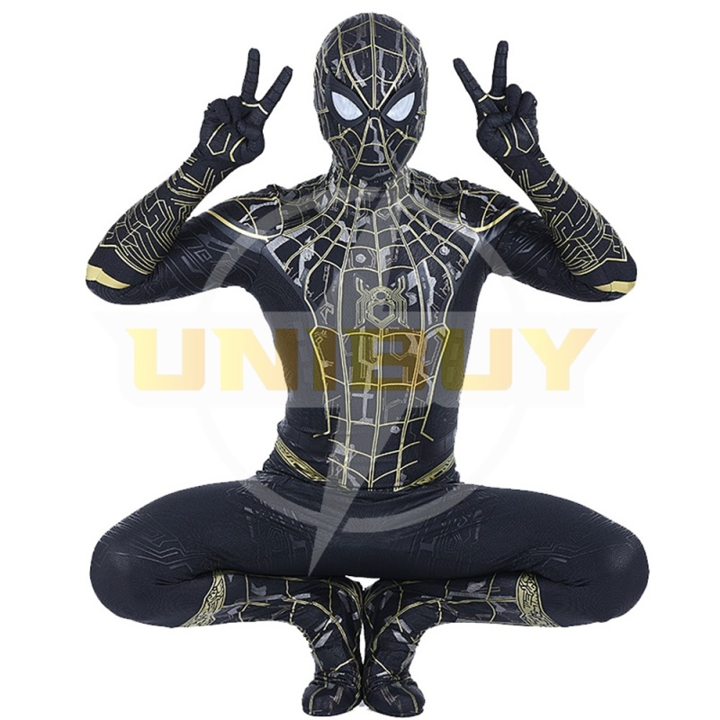 Spider-Man 3 Costume Cosplay Suit Peter Parker Black Jumpsuit For Men Kids Unibuy