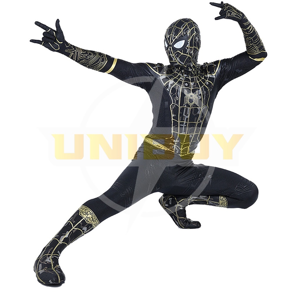 Spider-Man 3 Costume Cosplay Suit Peter Parker Black Jumpsuit For Men Kids Unibuy