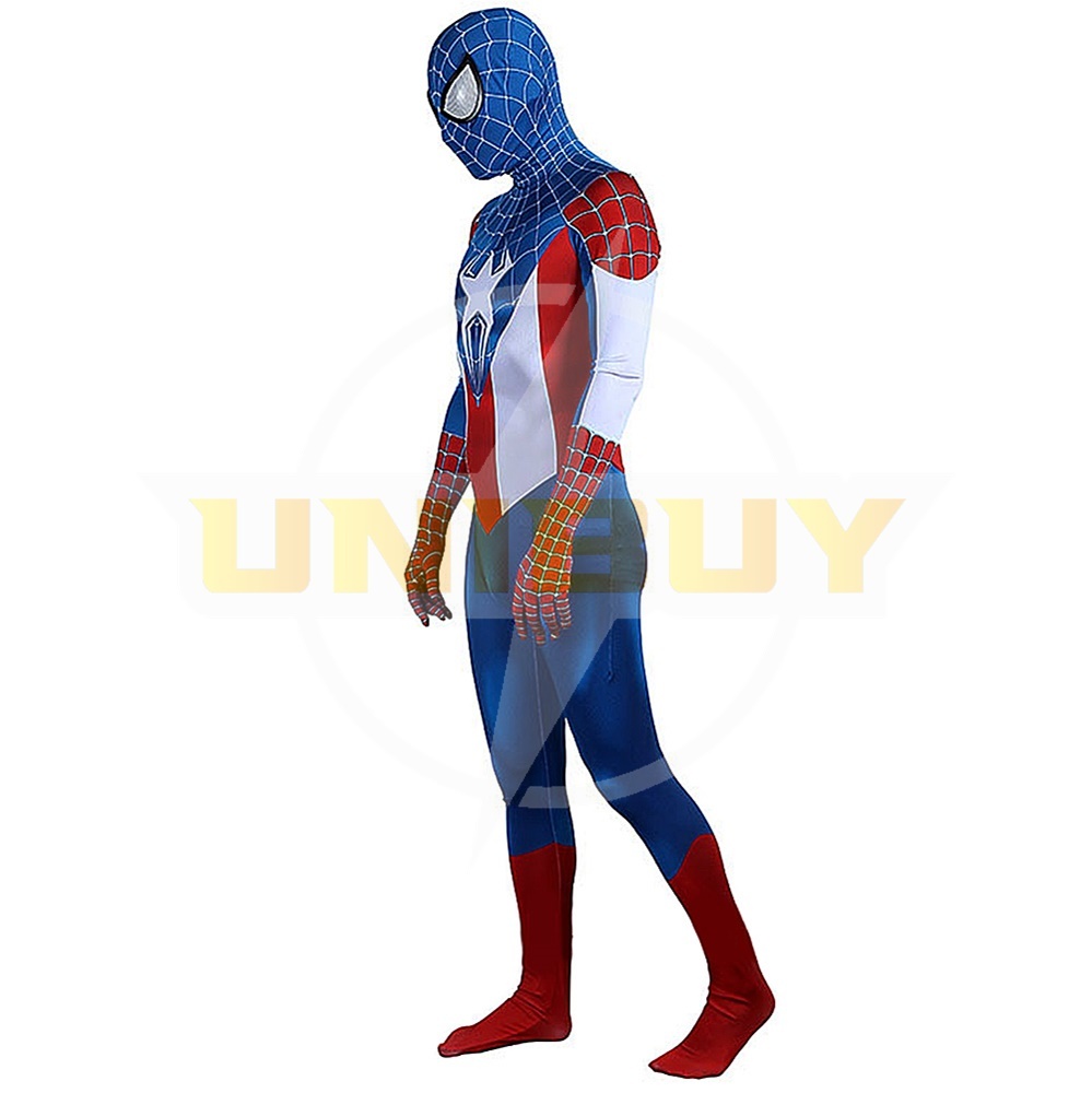 Captain America Spider Man Costume Cosplay Suit Bodysuit For Men Kids Unibuy