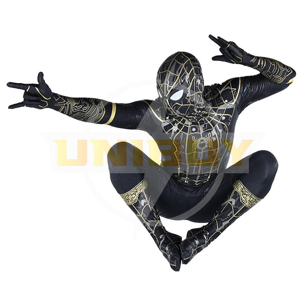 Spider-Man 3 Costume Cosplay Suit Peter Parker Black Jumpsuit For Men Kids Unibuy