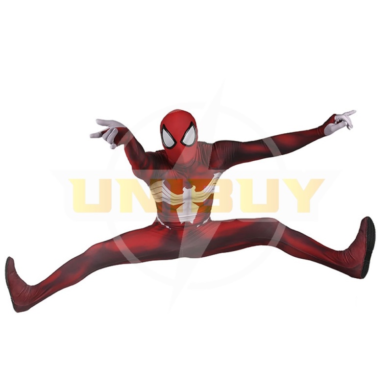 Spider-Man Symbiot Costume Cosplay Suit Venom Red Bodysuit For Men Kids Unibuy