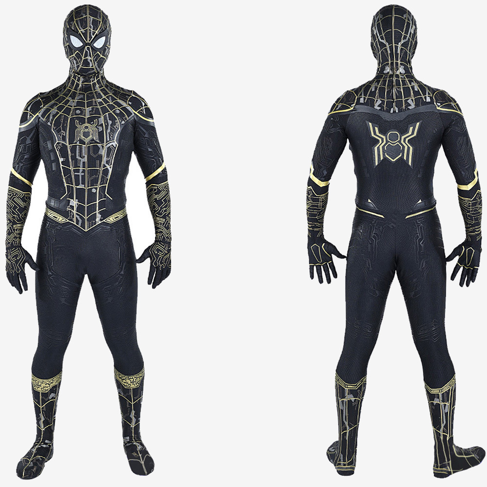 Spider-Man 3 Costume Cosplay Suit Peter Parker Black Jumpsuit For Men Kids Unibuy