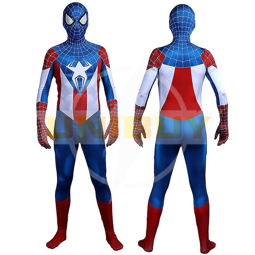 Captain America Spider Man Costume Cosplay Suit Bodysuit For Men Kids Unibuy