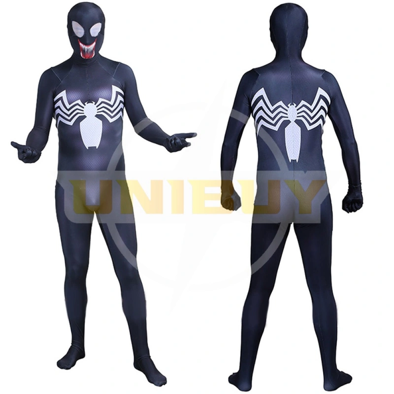 Spider-Man Venom Symbiote Black Costume Cosplay Suit Bodysuit For Men Kids Unibuy