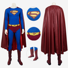 Superman Returns Clark Kent Costume Cosplay Suit with Cloak Unibuy