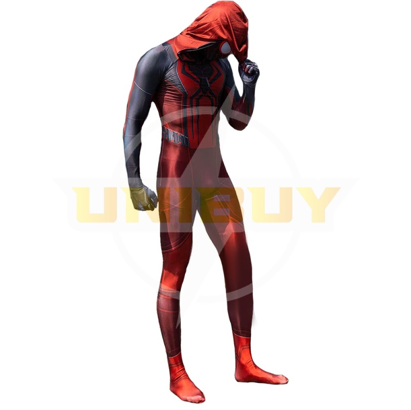 Miles Morales Crimson Cowl Suit Spider-man PS5 Costume Cosplay Bodysuit For Men Kids Unibuy