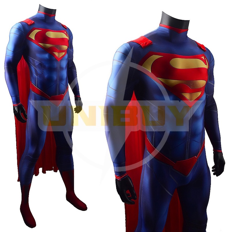 Man of Steel Superman Costume Clark Kent Cosplay Suit Bodysuit For Men Kids Unibuy