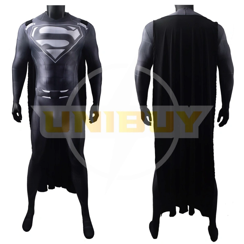 Superman Costume Cosplay Clark Kent Black Suit Crisis on Infinite Earths Jumpsuit For Kids Adult Unibuy