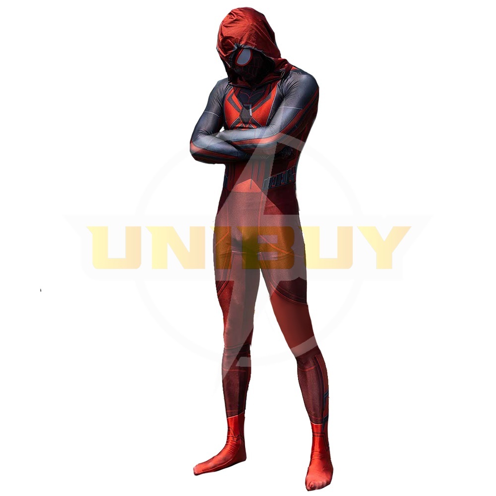 Miles Morales Crimson Cowl Suit Spider-man PS5 Costume Cosplay Bodysuit For Men Kids Unibuy