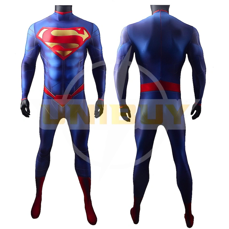 Man of Steel Superman Costume Clark Kent Cosplay Suit Bodysuit For Men Kids Unibuy