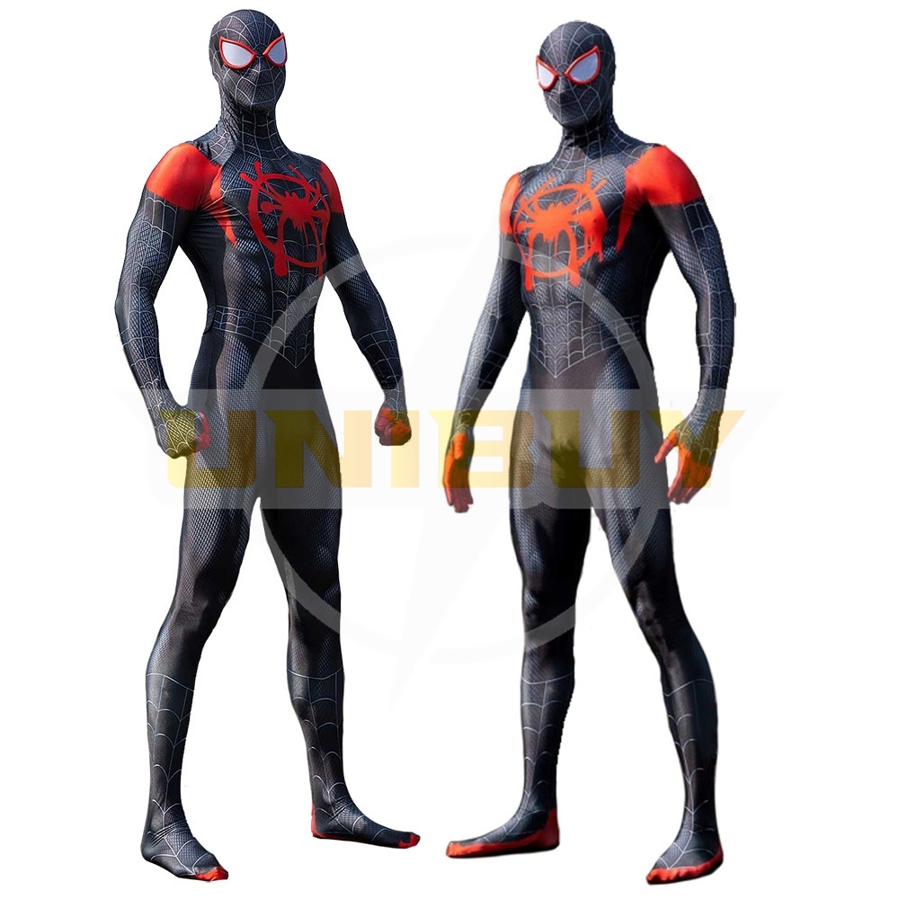 Miles Morales Costume Cosplay Suit Spider-Man Bodysuit For Men Kids Unibuy