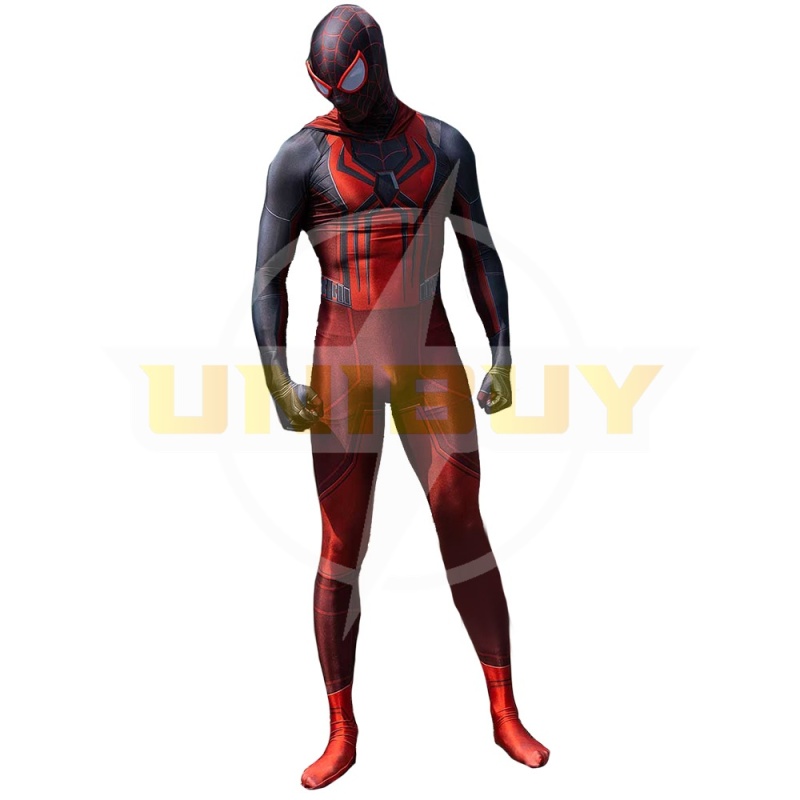 Miles Morales Crimson Cowl Suit Spider-man PS5 Costume Cosplay Bodysuit For Men Kids Unibuy