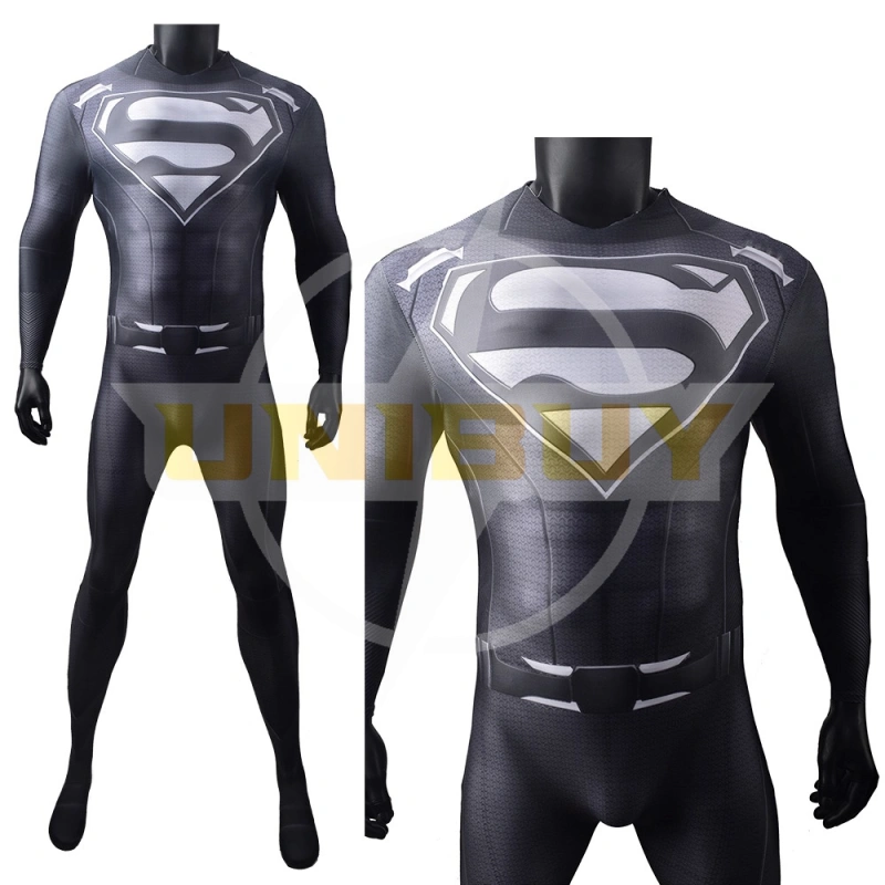 Superman Costume Cosplay Clark Kent Black Suit Crisis on Infinite Earths Jumpsuit For Kids Adult Unibuy