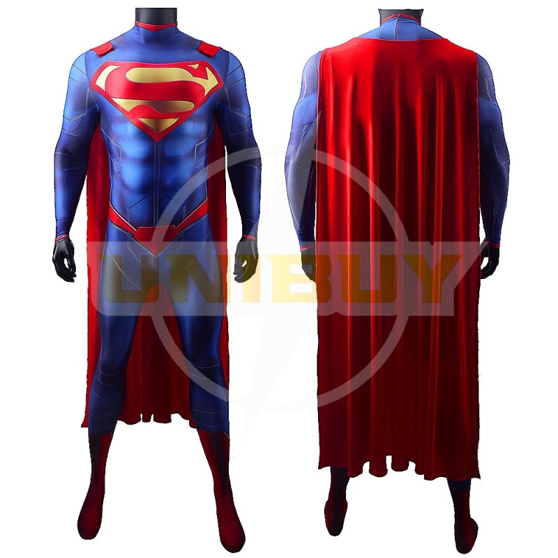 Man of Steel Superman Costume Clark Kent Cosplay Suit Bodysuit For Men Kids Unibuy