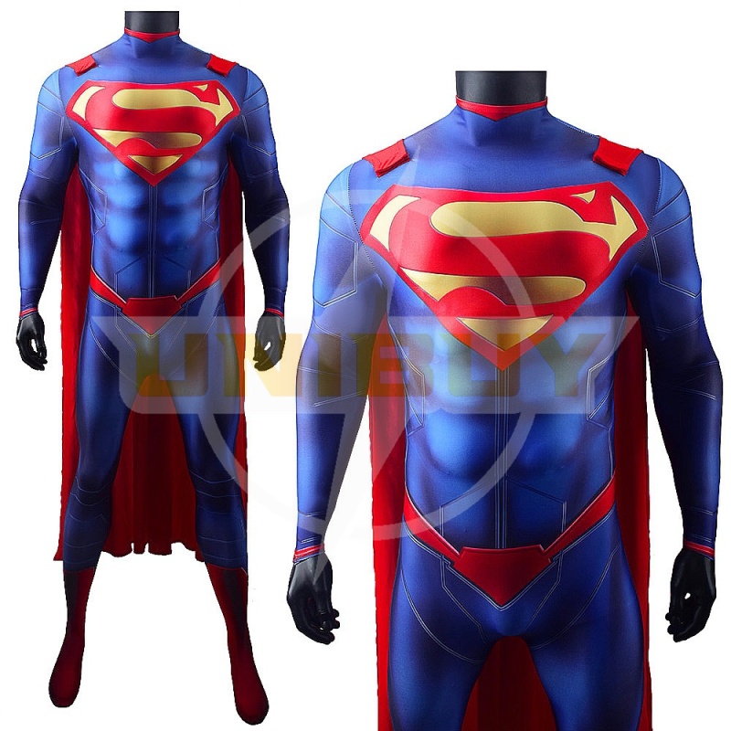 Man of Steel Superman Costume Clark Kent Cosplay Suit Bodysuit For Men Kids Unibuy