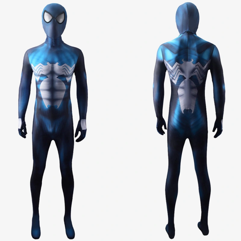 Venom Spider Man Costume Cosplay Blue Symbiote Jumpsuit Bodysuit Unibuy