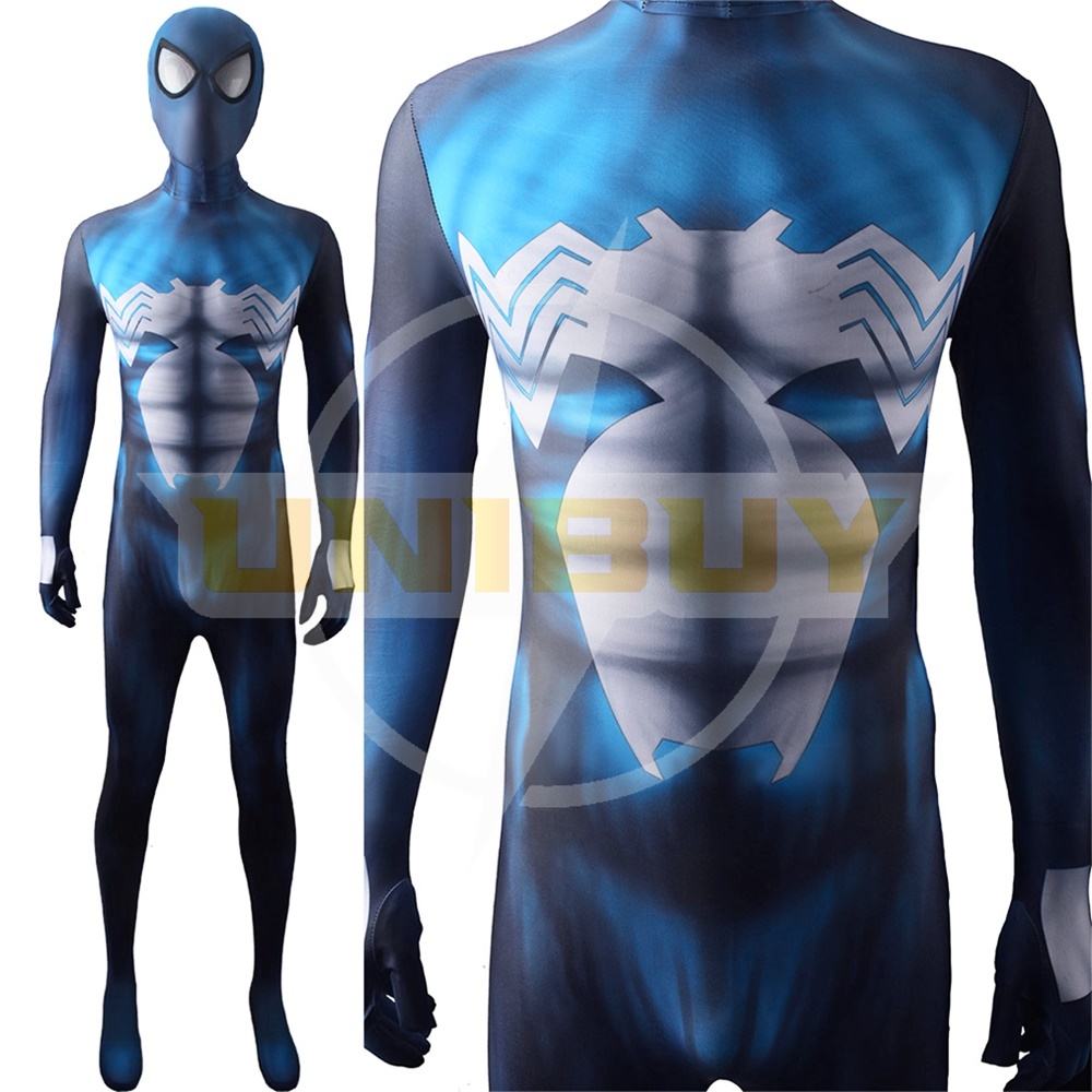 Venom Spider Man Costume Cosplay Blue Symbiote Jumpsuit Bodysuit Unibuy