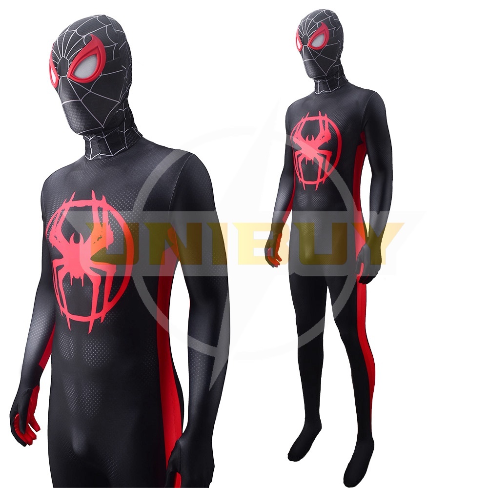 Miles Morales Suit Costume Cosplay Spider-Man Across the Spider-Verse Bodysuit For Men Kids Unibuy