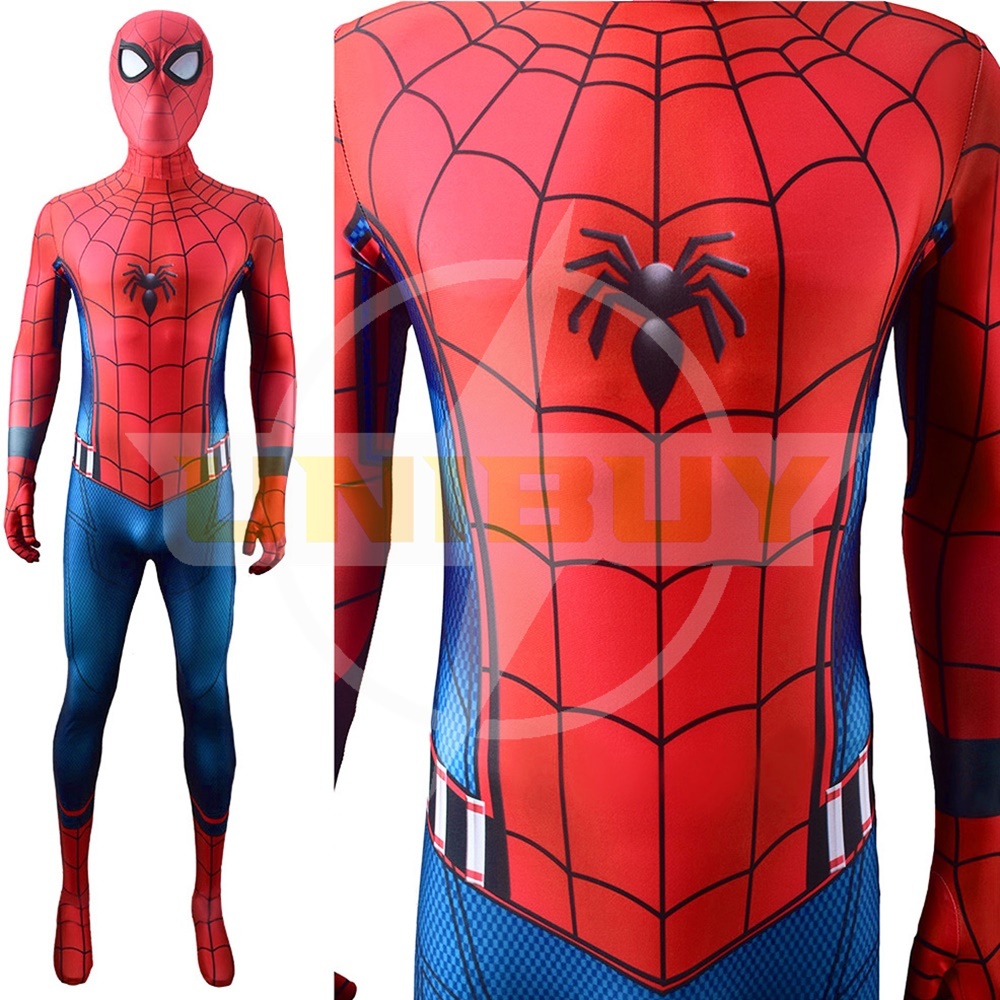 UNDEROOS Spider-Man Homecoming Cosplay Costume Suit Peter Parker Jumpsuit Unibuy