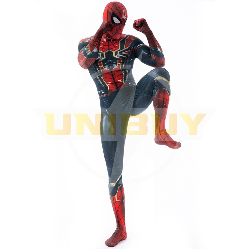 Spider-Man Iron Spider Suit Cosplay Costume Peter Parker Jumpsuit for Kids Adult Unibuy