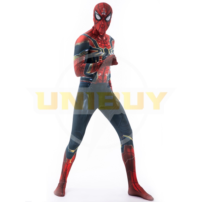 Spider-Man Iron Spider Suit Cosplay Costume Peter Parker Jumpsuit for Kids Adult Unibuy