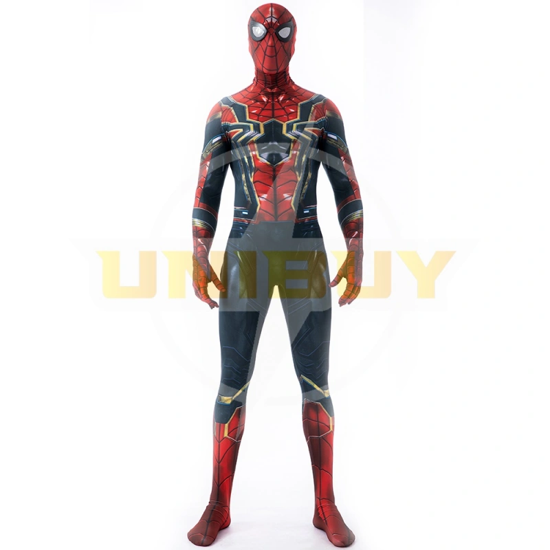 Spider-Man Iron Spider Suit Cosplay Costume Peter Parker Jumpsuit for Kids Adult Unibuy