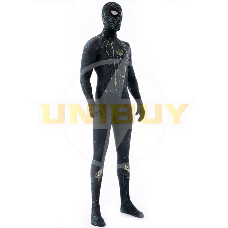 Spider-Man: No Way Home Black Gold Suit Cosplay Costume Peter Parker Jumpsuit Kids Adult Unibuy