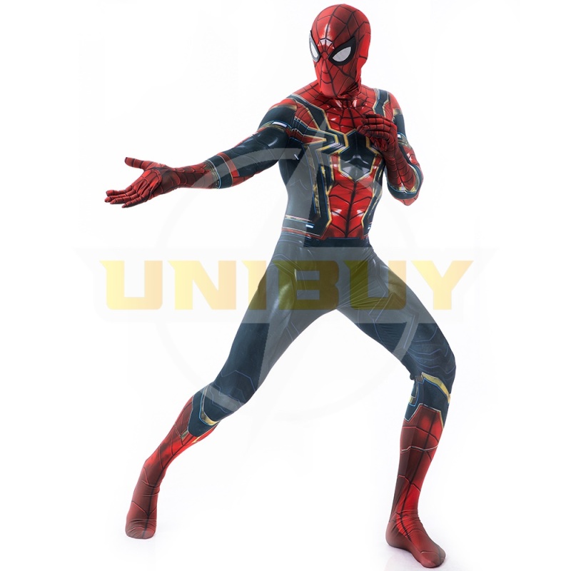 Spider-Man Iron Spider Suit Cosplay Costume Peter Parker Jumpsuit for Kids Adult Unibuy