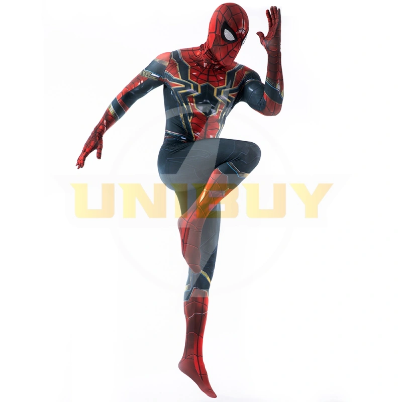 Spider-Man Iron Spider Suit Cosplay Costume Peter Parker Jumpsuit for Kids Adult Unibuy