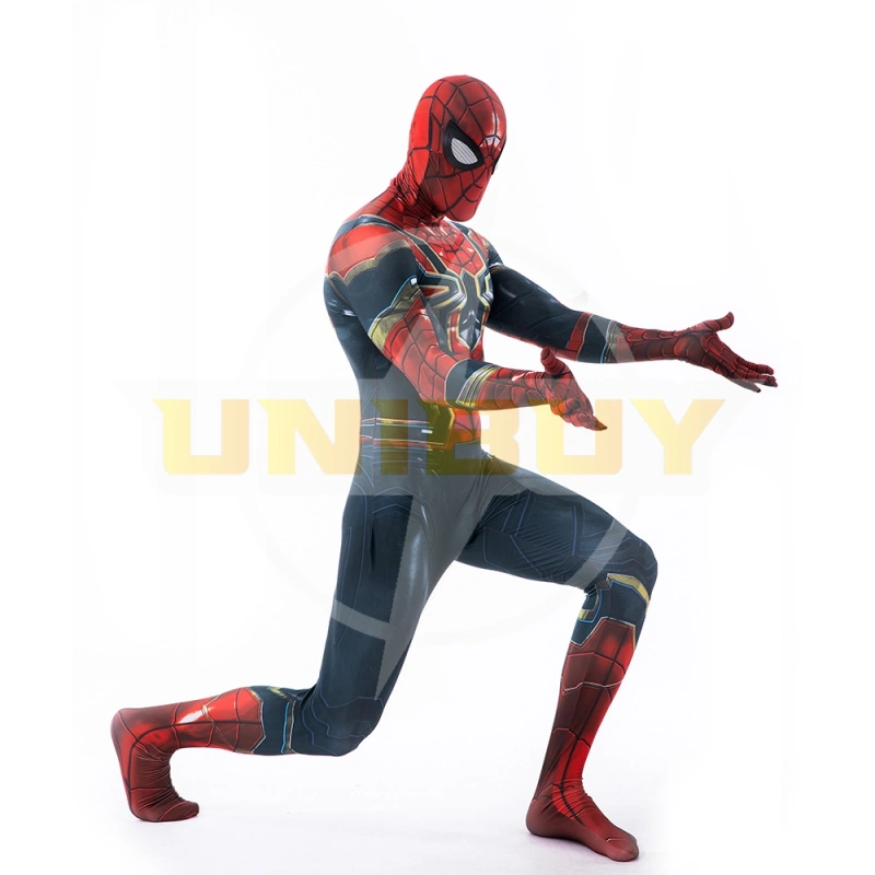 Spider-Man Iron Spider Suit Cosplay Costume Peter Parker Jumpsuit for Kids Adult Unibuy