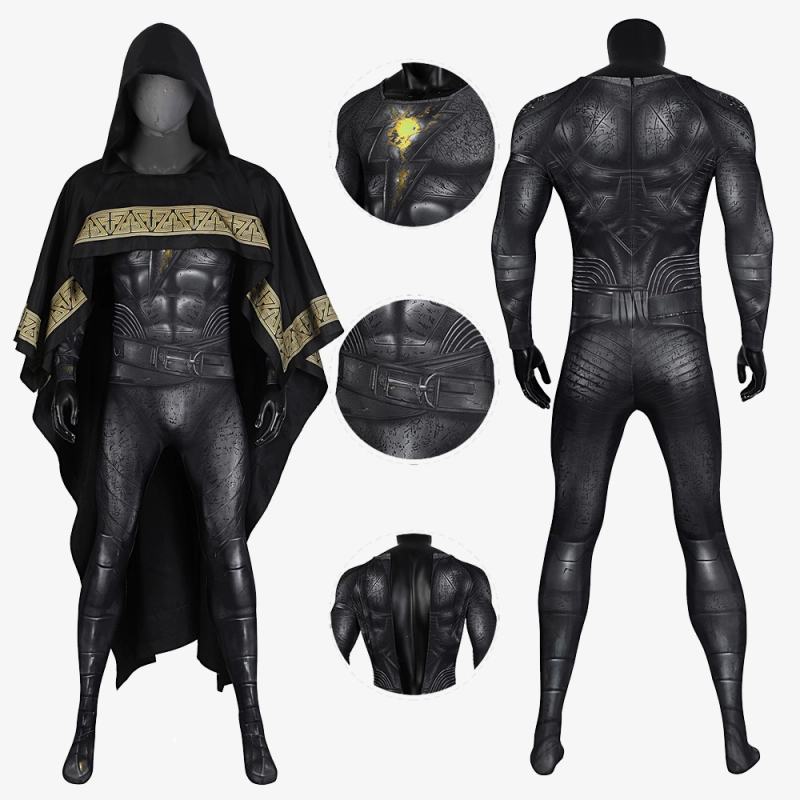 Black Adam Teth-Adam Costume Cosplay Suit with Cloak Unibuy