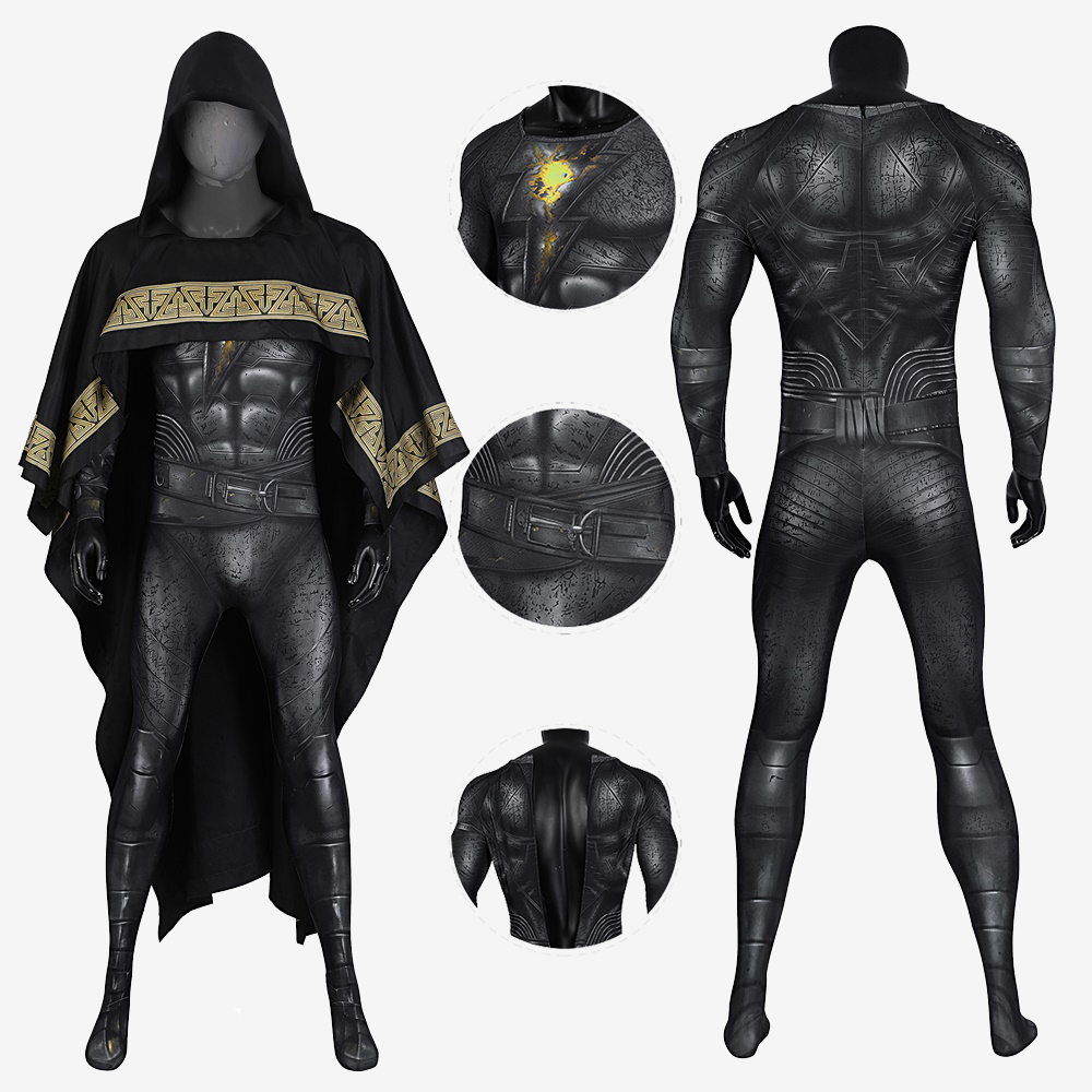 Black Adam Teth-Adam Costume Cosplay Suit with Cloak Unibuy