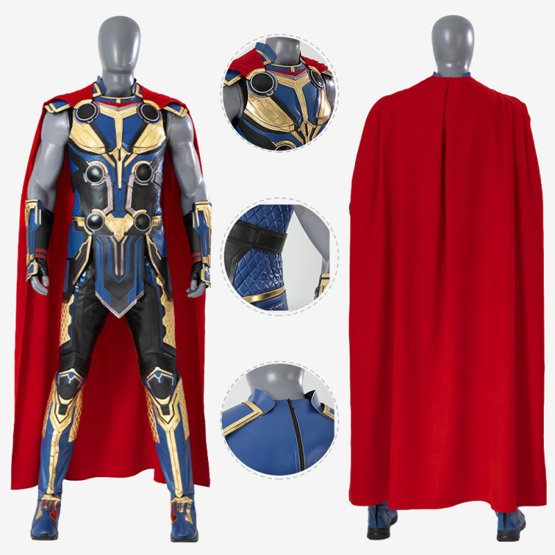 Thor 4 Costume Cosplay Suit Love and Thunder Outfit with Cloak Ver.1 Unibuy