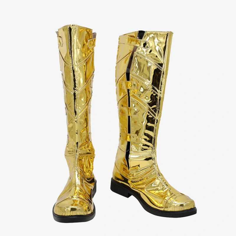 WW84 Wonder Woman Shoes Diana Prince Cosplay Boots Golden Unibuy