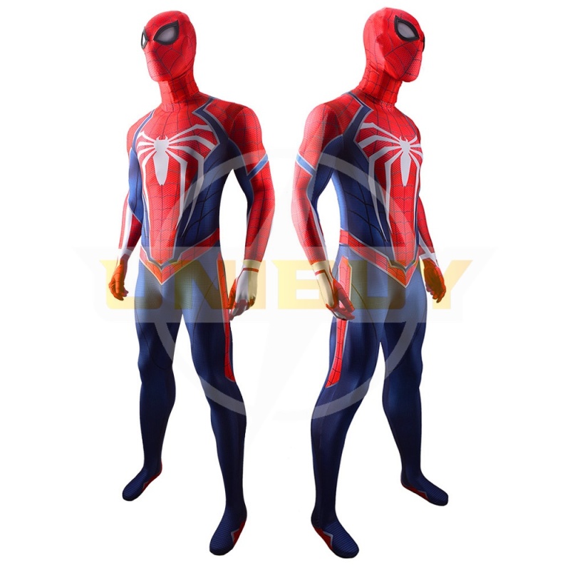 Spider Man PS4 Costume Peter Parker Cosplay Suit Bodysuit For Men Kids Unibuy