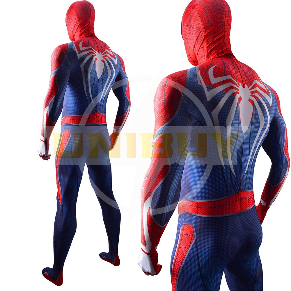 Spider Man PS4 Costume Peter Parker Cosplay Suit Bodysuit For Men Kids Unibuy