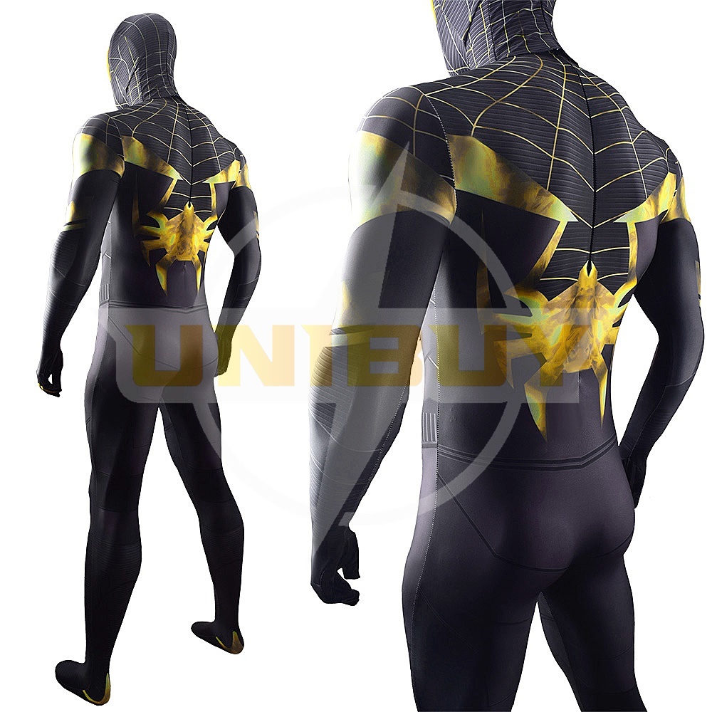 Spider-man PS5 Costume Cosplay Miles Morales Unlocking Golden Suit Bodysuit For Men Kids Unibuy
