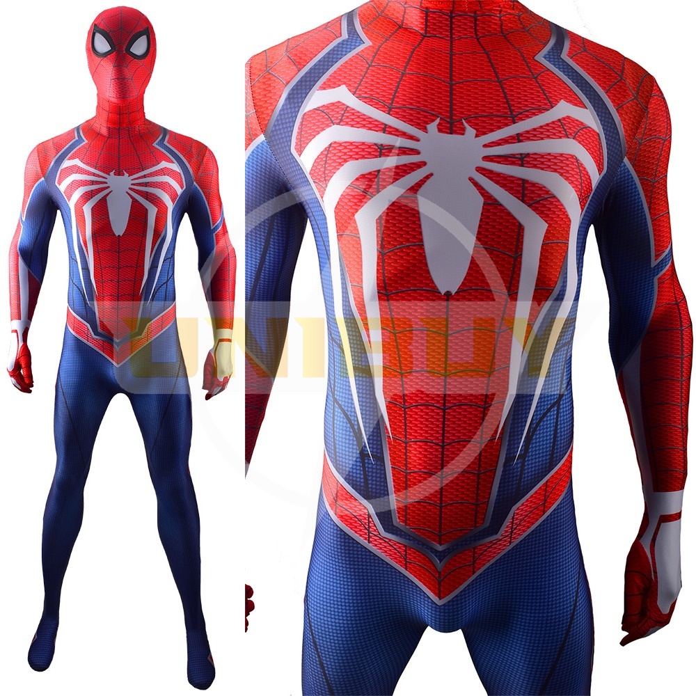 Spider Man PS4 Costume Peter Parker Cosplay Suit Bodysuit For Men Kids Unibuy