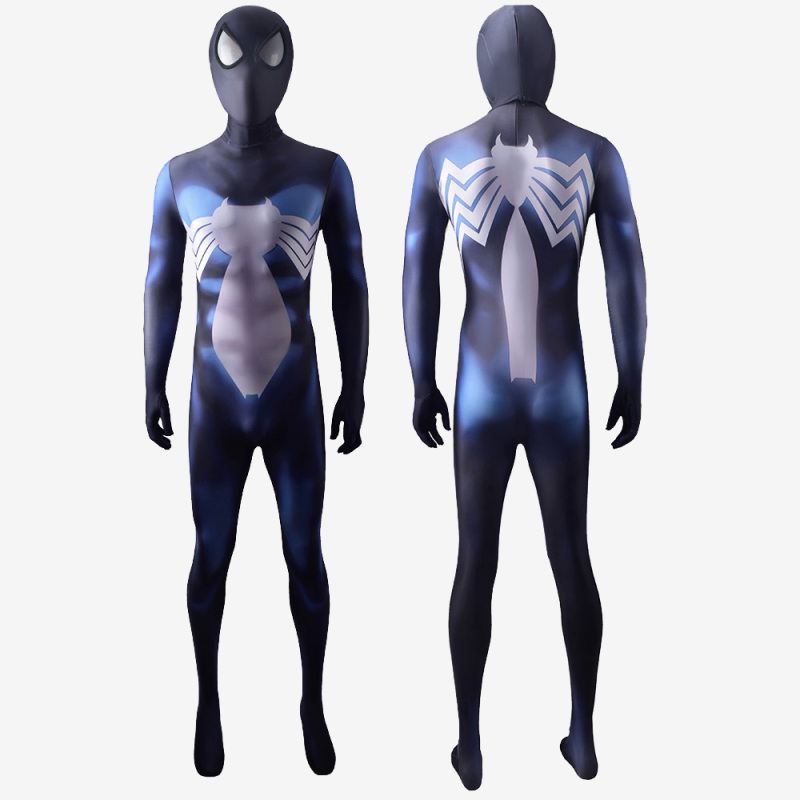 Venom Spider Man Costume Cosplay Blue Symbiote Jumpsuit Bodysuit Unibuy